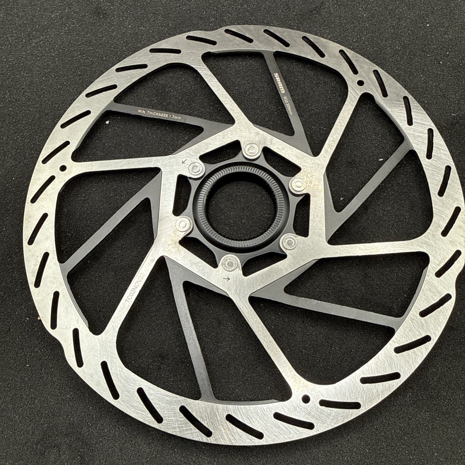 Sram Hs2 220mm Centerlock Mtb Mountain Bike Disc Brake Rotor With Lockring (NW)