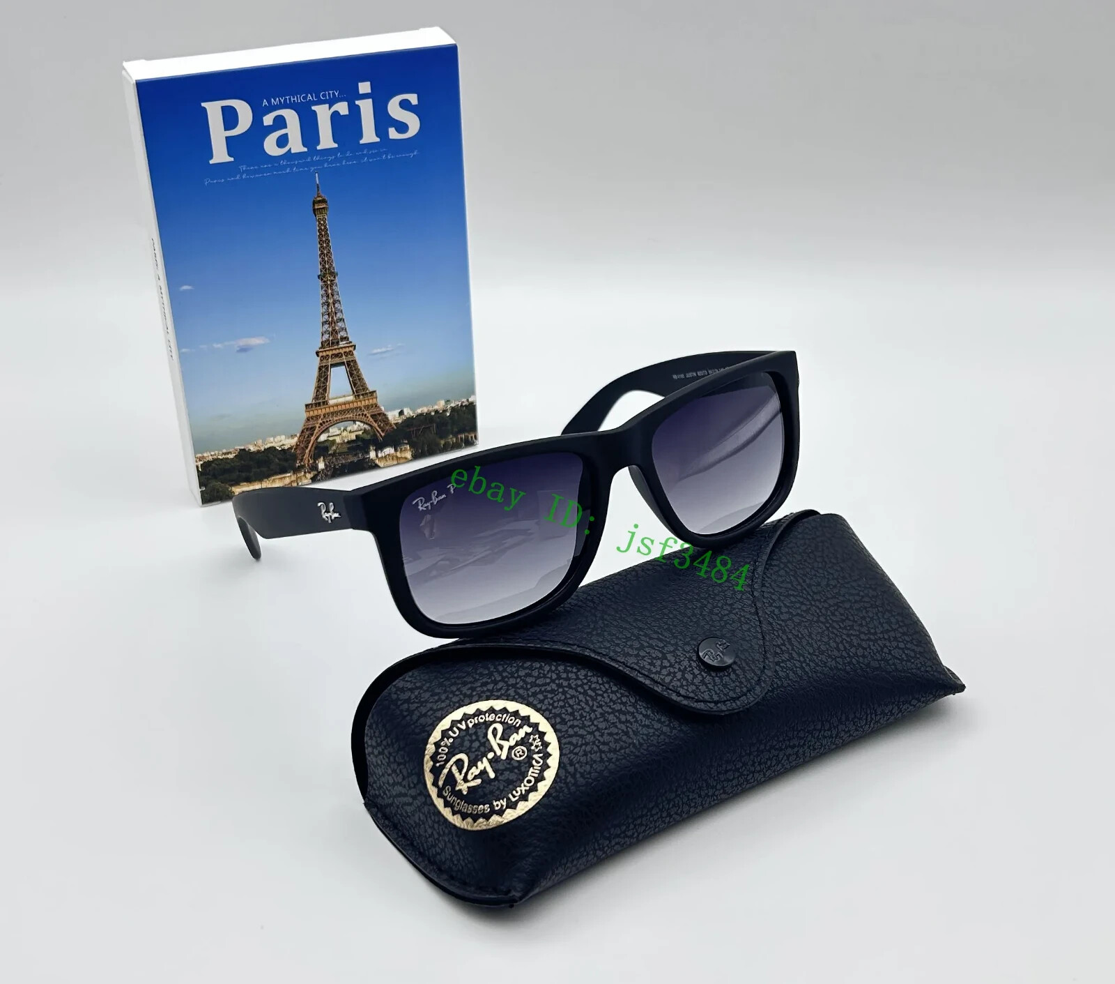 RAY BAN JUSTIN POLARIZED RB4165 622/T3 GREY GRADIENT 54MM CLASSIC SUNGLASSES