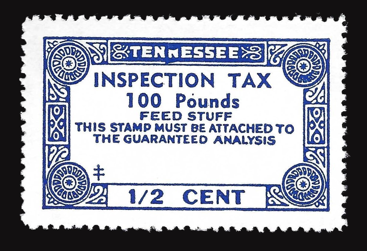 Tennessee Feed Inspection State Revenue Stamp - SRS #FE127