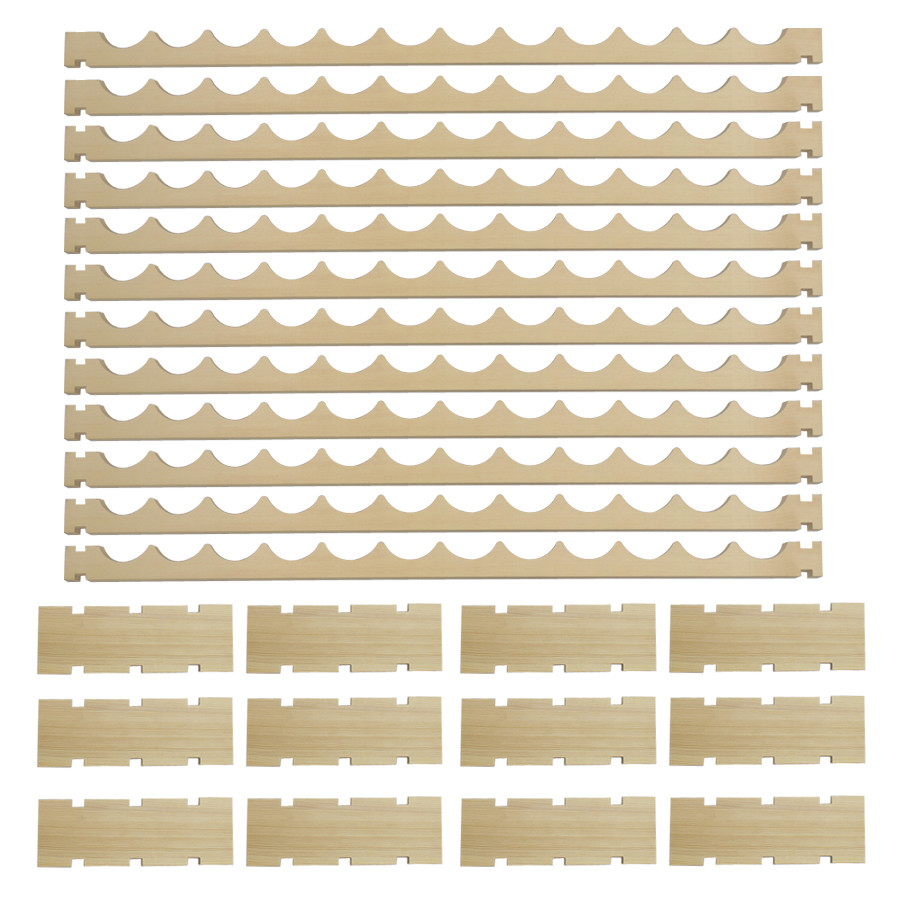 72 Bottles Wine Rack Holder Stackable Storage 6 Tier Solid Wood Display Shelves