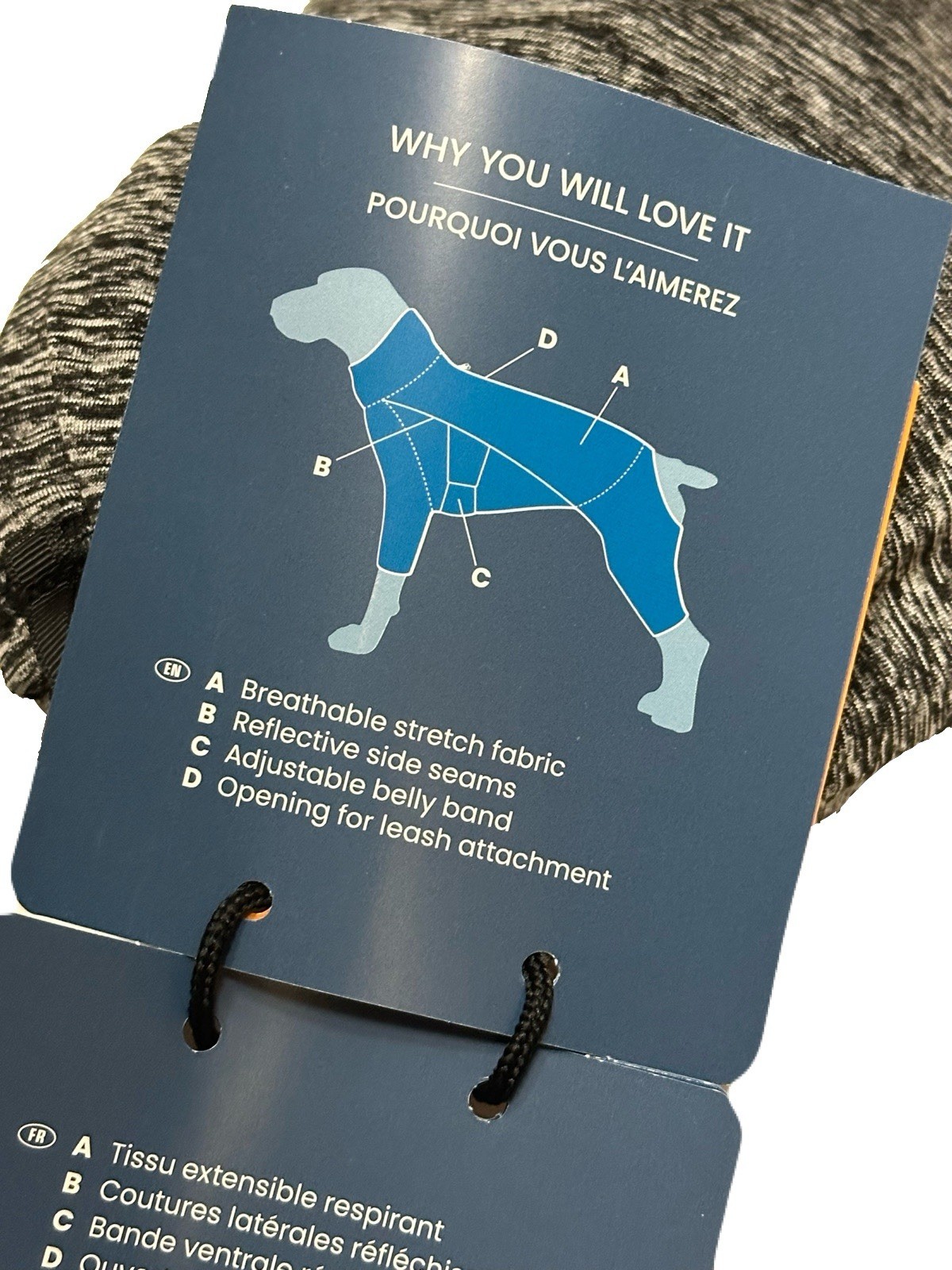 NEW Kurgo Stowe Base Layer Dog Bodysuit Size Small Heather Black Recovery Suit