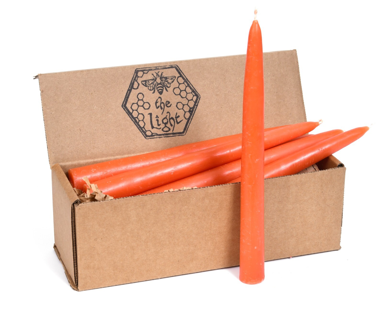 100% Pure Beeswax Taper Candles Dipped Style Unscented Choose Your Color & Size