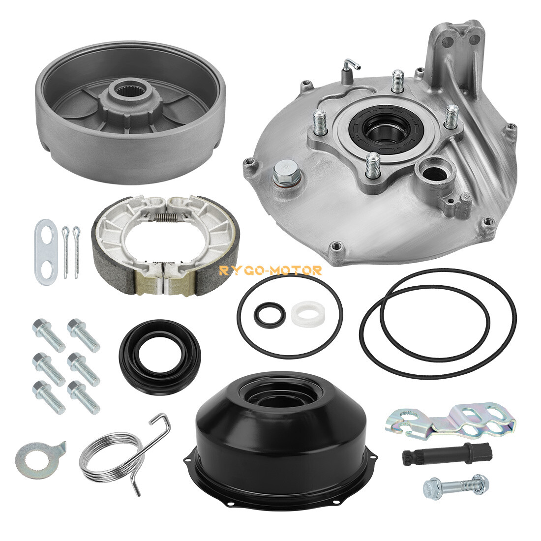 Rear Brake Drum Hub Plate Cover Shoes Seals for Honda TRX450FE/FM Foreman 98-04