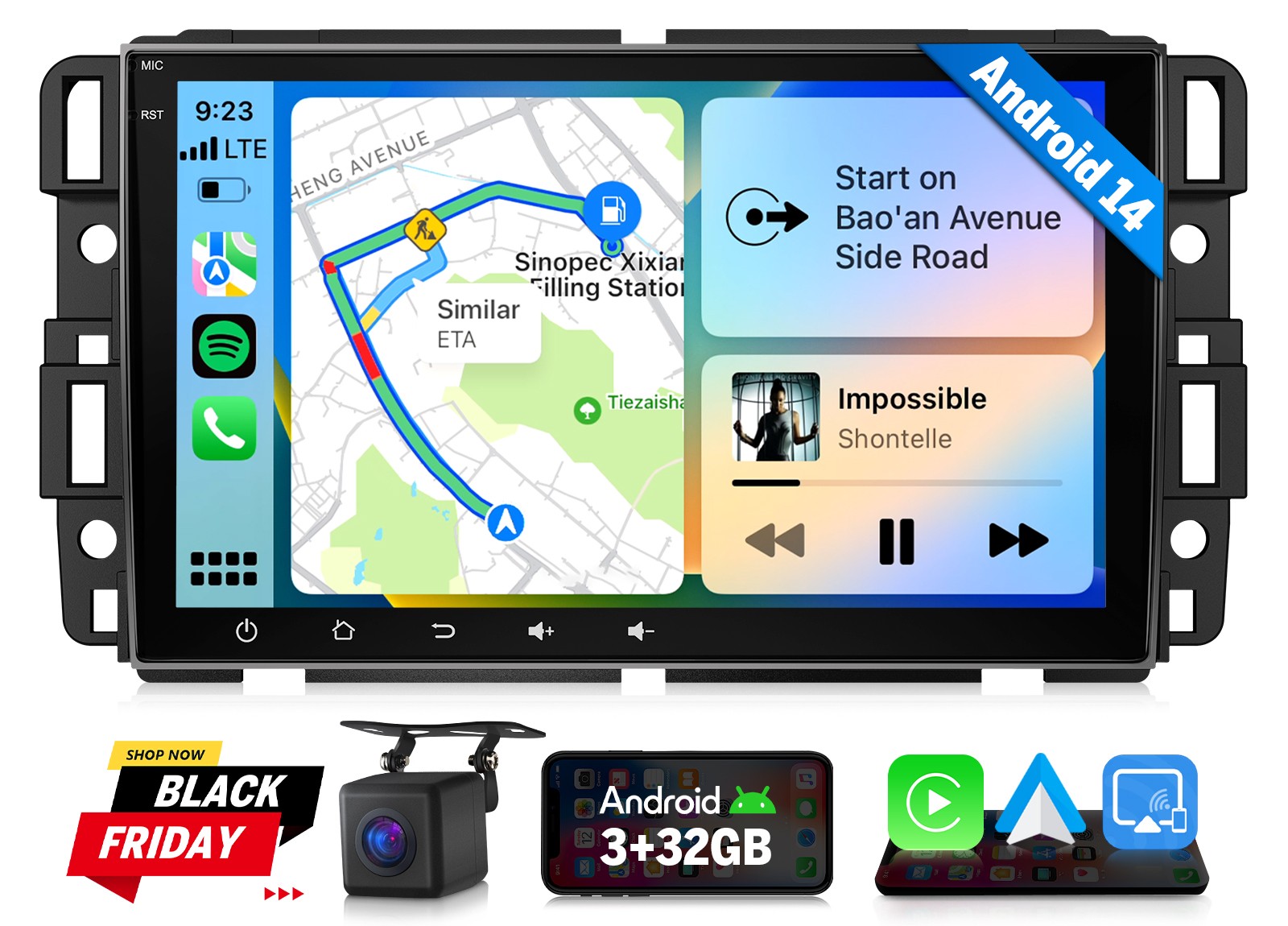 GMX7 8"Android for Chevy Silverado Sierra 2007-13 Car Radio Stereo Apple CarPlay
