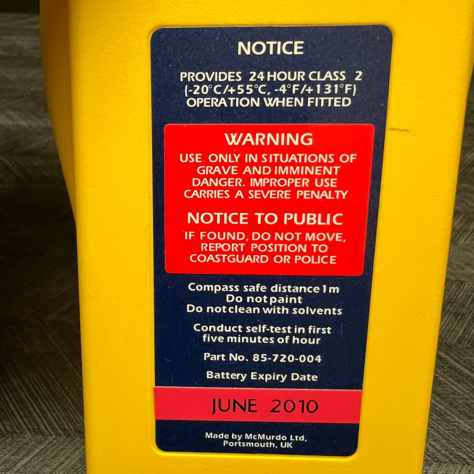 Mcmurdo Fastfind Plus PLB GPS 406 GPS Personal Location Beacon Fishing Hiking