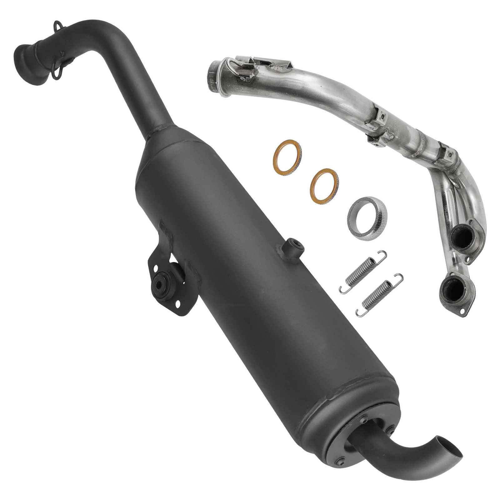 Caltric Exhaust Muffler & Pipe For Yamaha Grizzly 550 YFM550 4x4 2009-2014