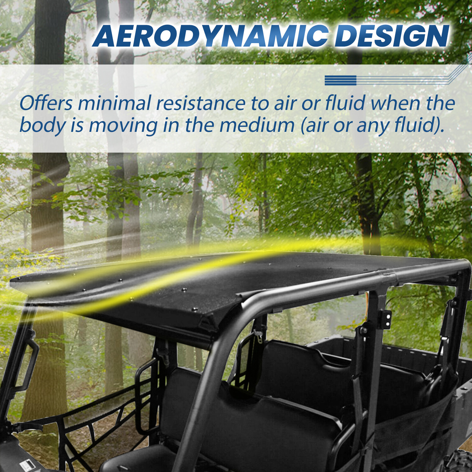 2 pcs Hard Top Roof Fit Polaris Ranger 570 Crew Mid-Size 2015-2019 4 Seat