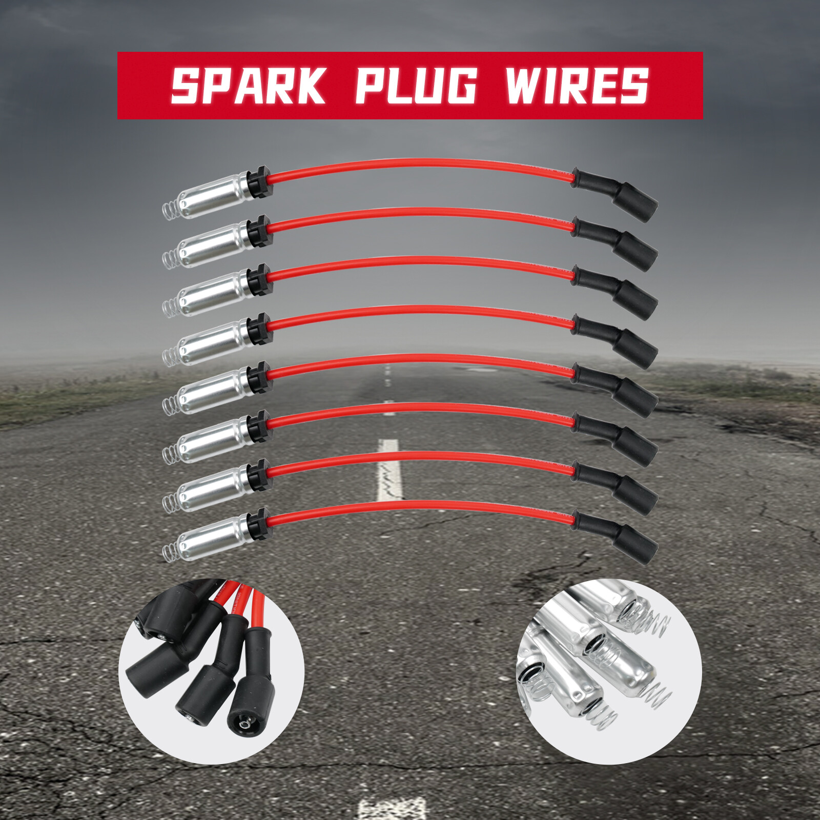 8Ignition Coil and Spark Plug+ Wire For GMC Chevy Silverado 1500 Tahoe 5.3L AFC