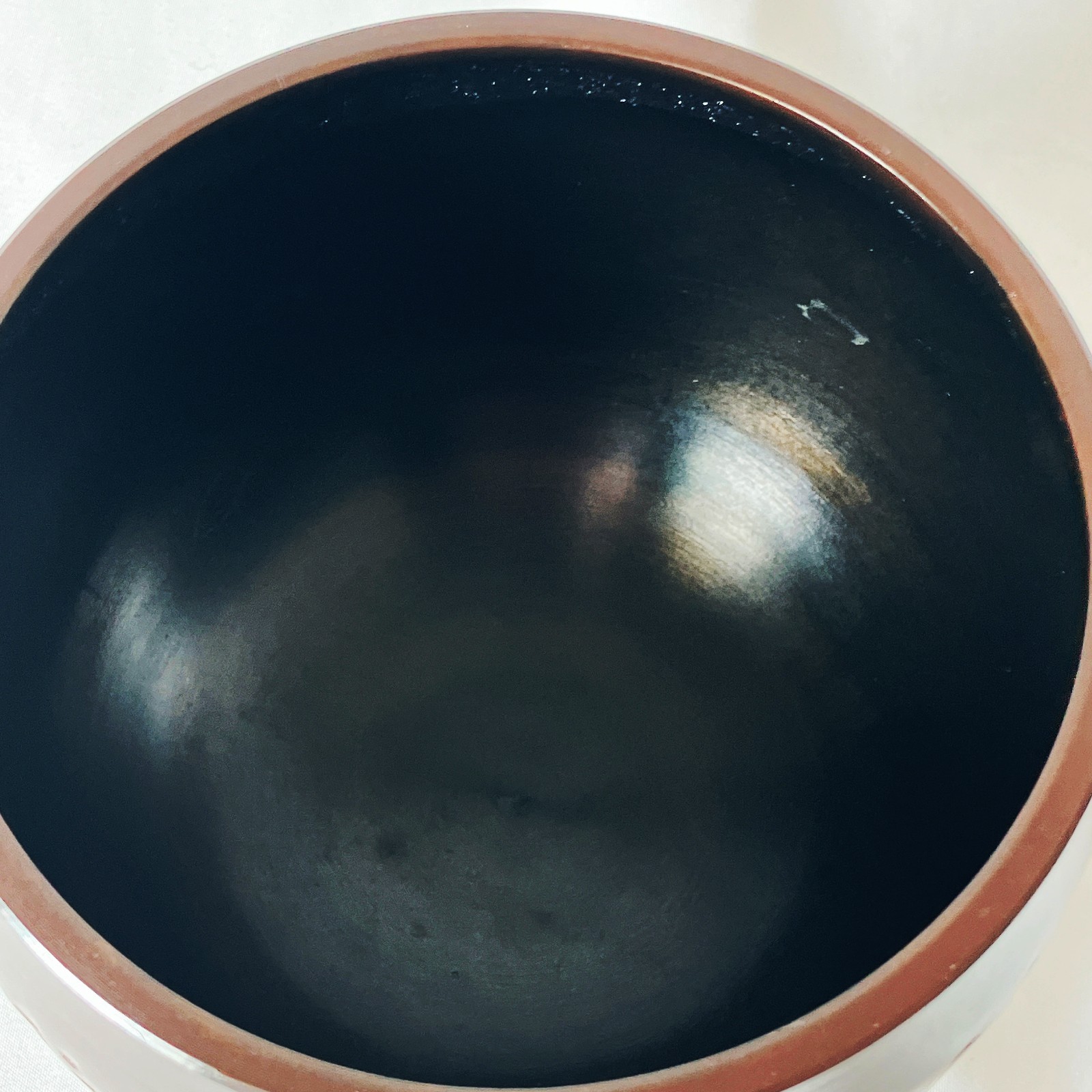 Japanese Buddhist Singing Bowl Bell Orin Bronze Brown 11 cm 4.3 in Zen Sound