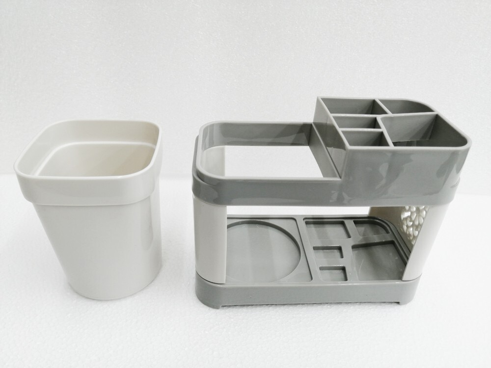 Traditional or Electric Toothbrush, Toothpaste Shelf, with 1 Rinse Cup and 5 Sl