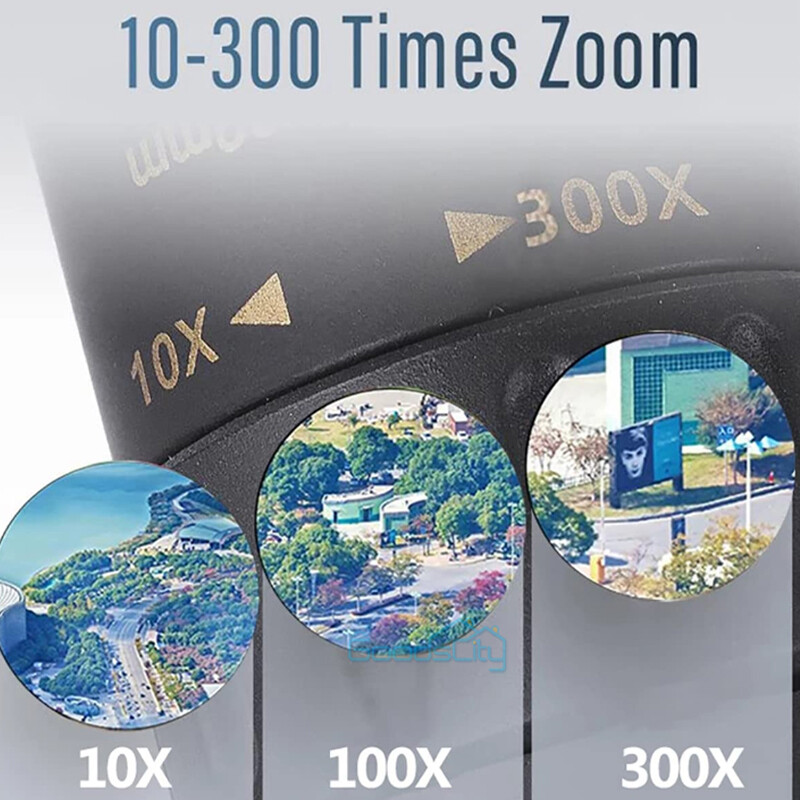 10-300X40mm Zoom HD Military Powerful Monocular Handheld Optics Telescope+Case