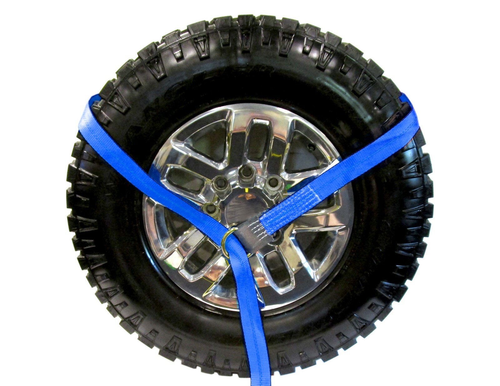 10 ft Blue Lasso Tire Tie Down Straps with Eye Protection USA Made (4 Pack)