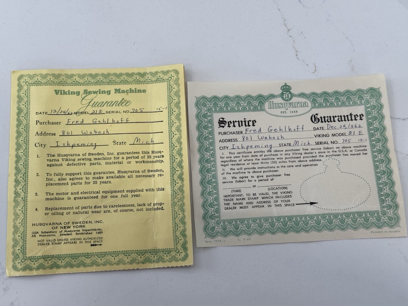 Original Viking Husqvarna 21E Sewing Machine Instructions, VGC