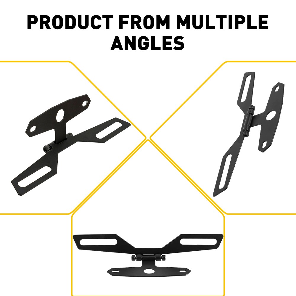 Adjustable Motorcycle License Plate Mount Holder Bracket Foldable Universal US