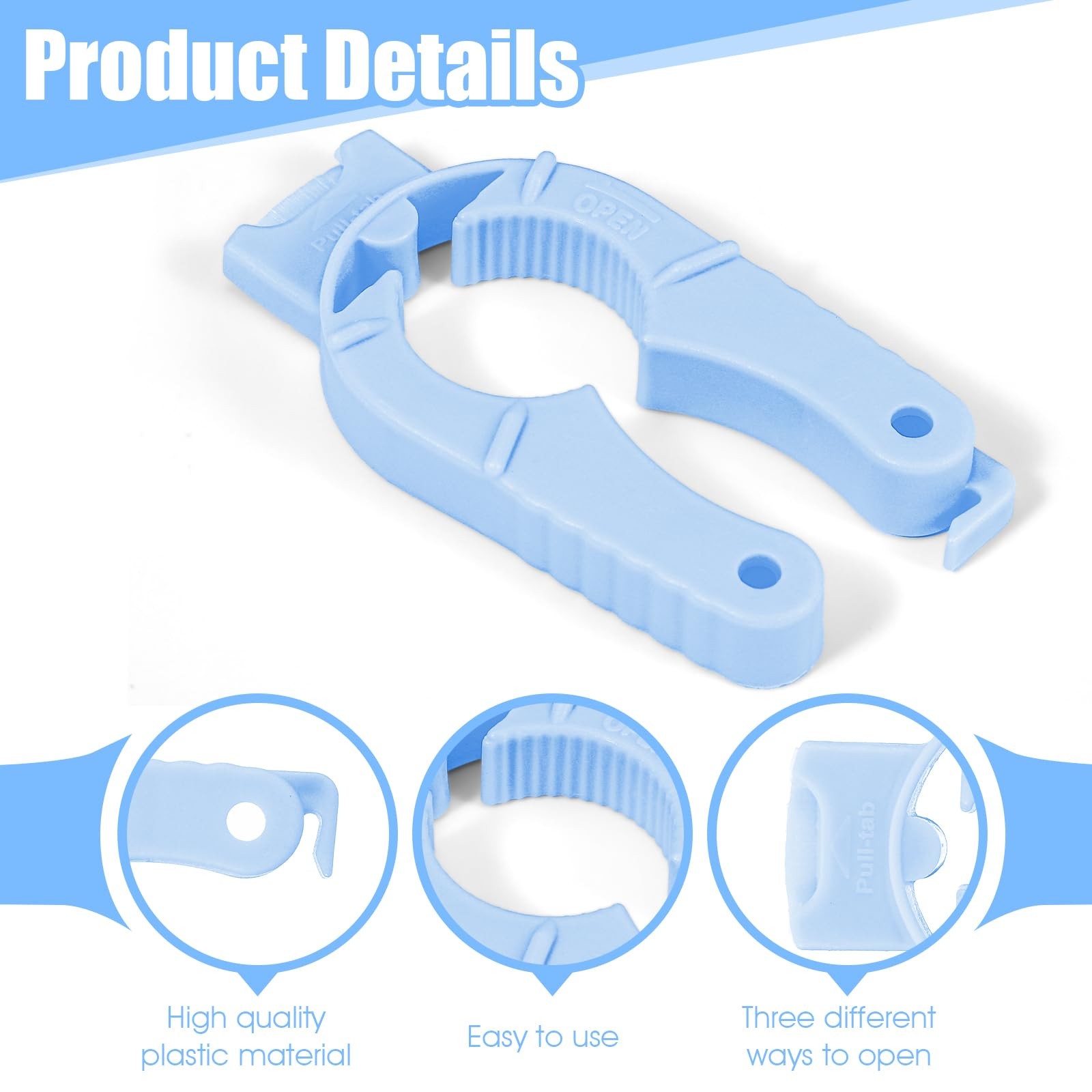 Water Bottle Opener, 3 in 1 Multi-Purpose Plastic Soda Can Openers for Seniors
