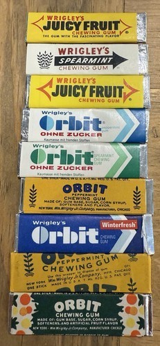 Vintage Gum Wrapper Lot 175+ Wrigley Adams Beech-Nut Lotte Chiclets Internationa