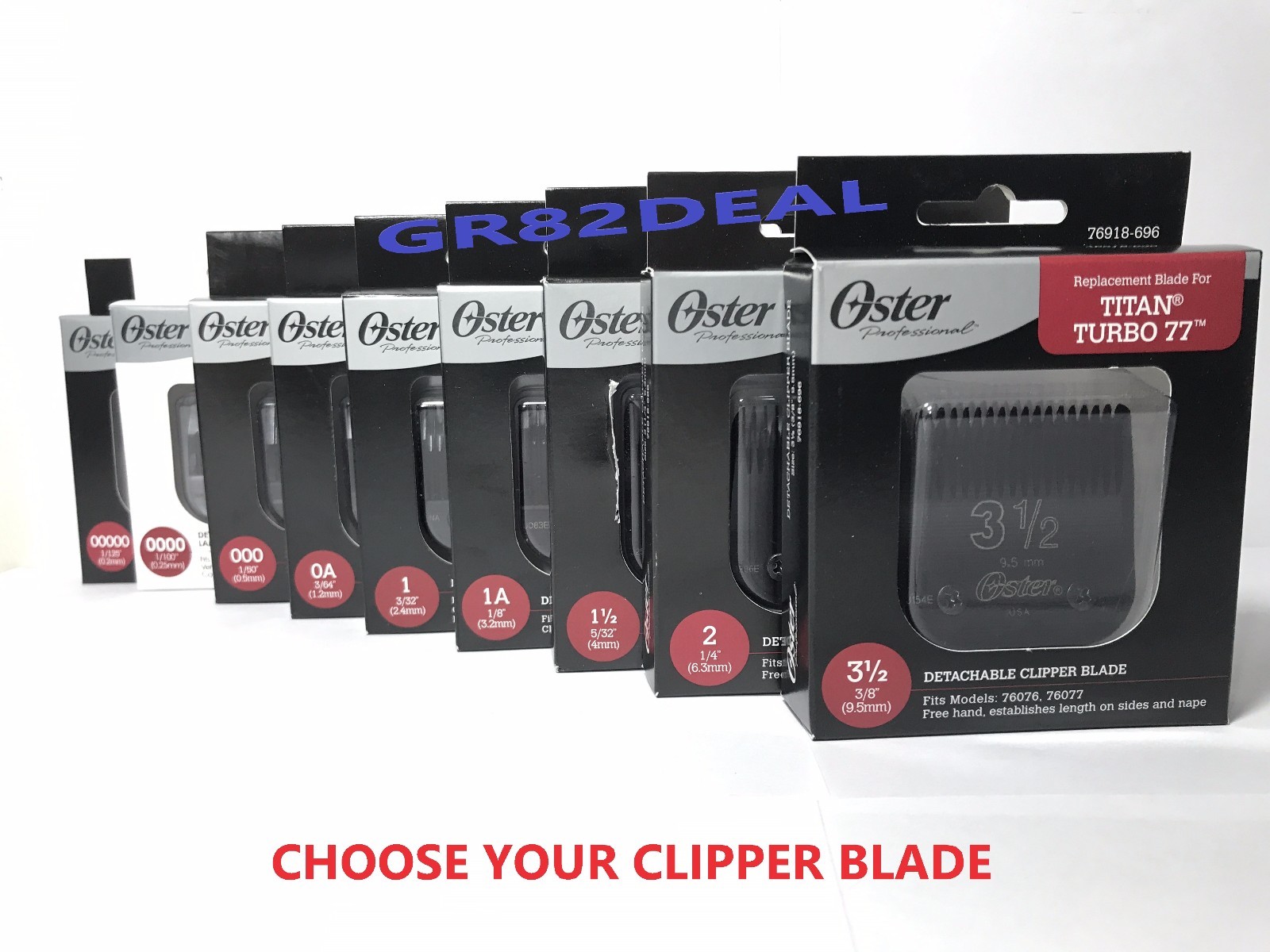 Oster Detachable Clipper Replacement Blades For Models Titan, 76, 10, 1, Octane