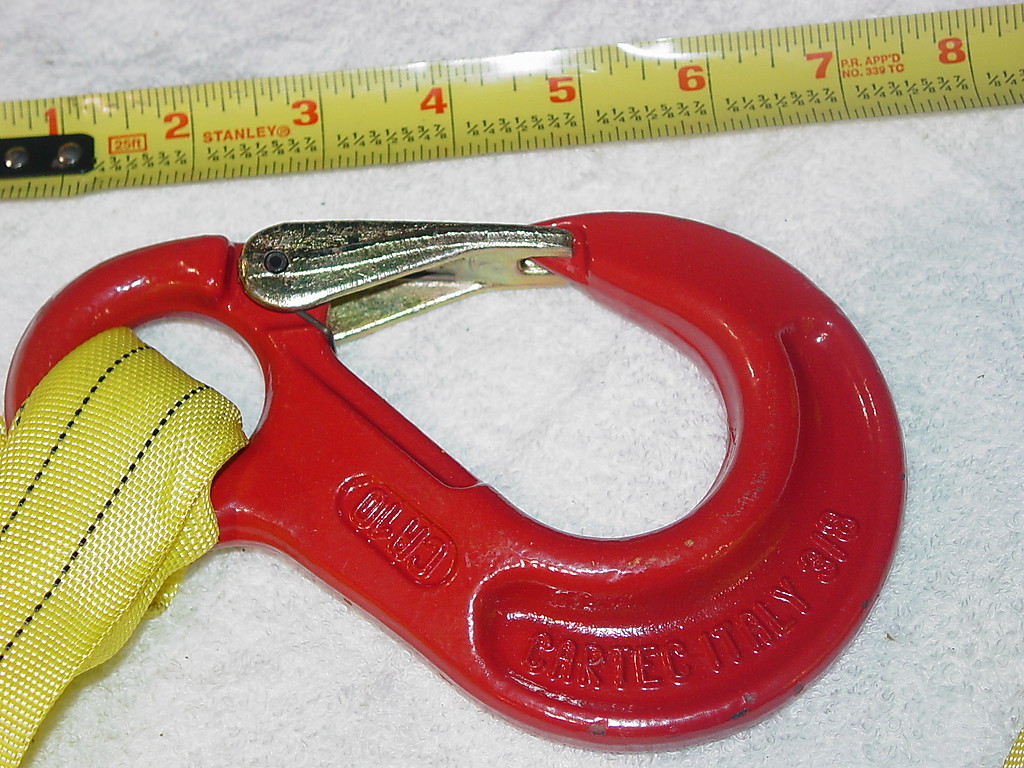 3 TON SLING/CHOKER WITH CARTEC CA10 3/8" EYE HOOK AND LATCH
