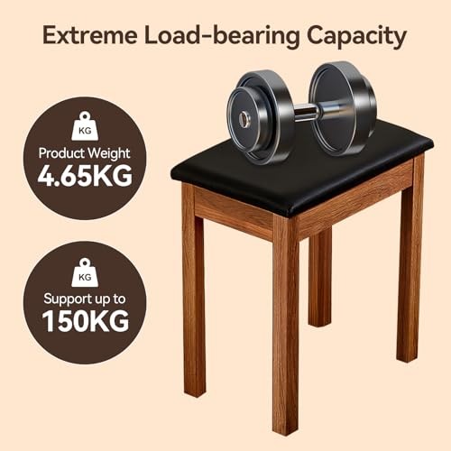 Piano Bench,Solid Keyboard Stool with Comfortable and Practical bench Wood