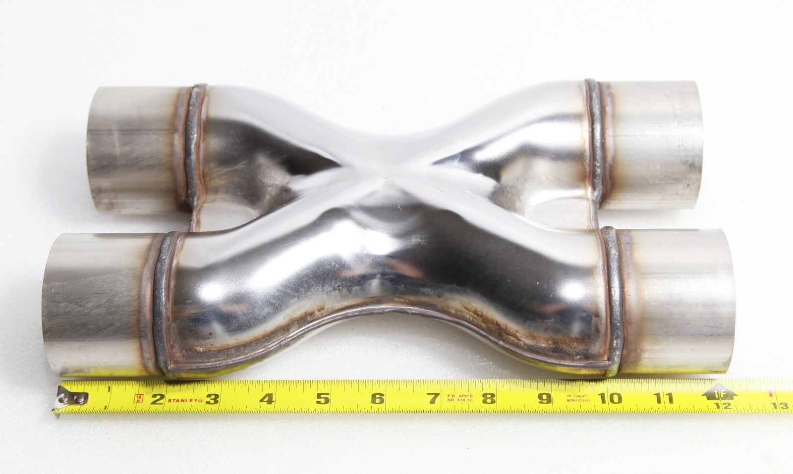 8PC 2.5"SS DIY Custom 45/90/180 Degree+47"Straight Pipe+ Crossover X- Pipe Kit