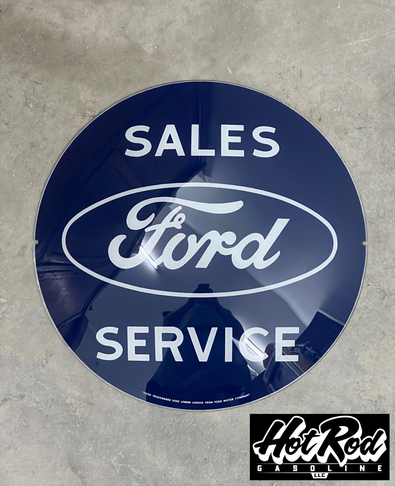 FORD SALES SERVICE Reproduction 13.5" Gas Pump Globe Face / Lens