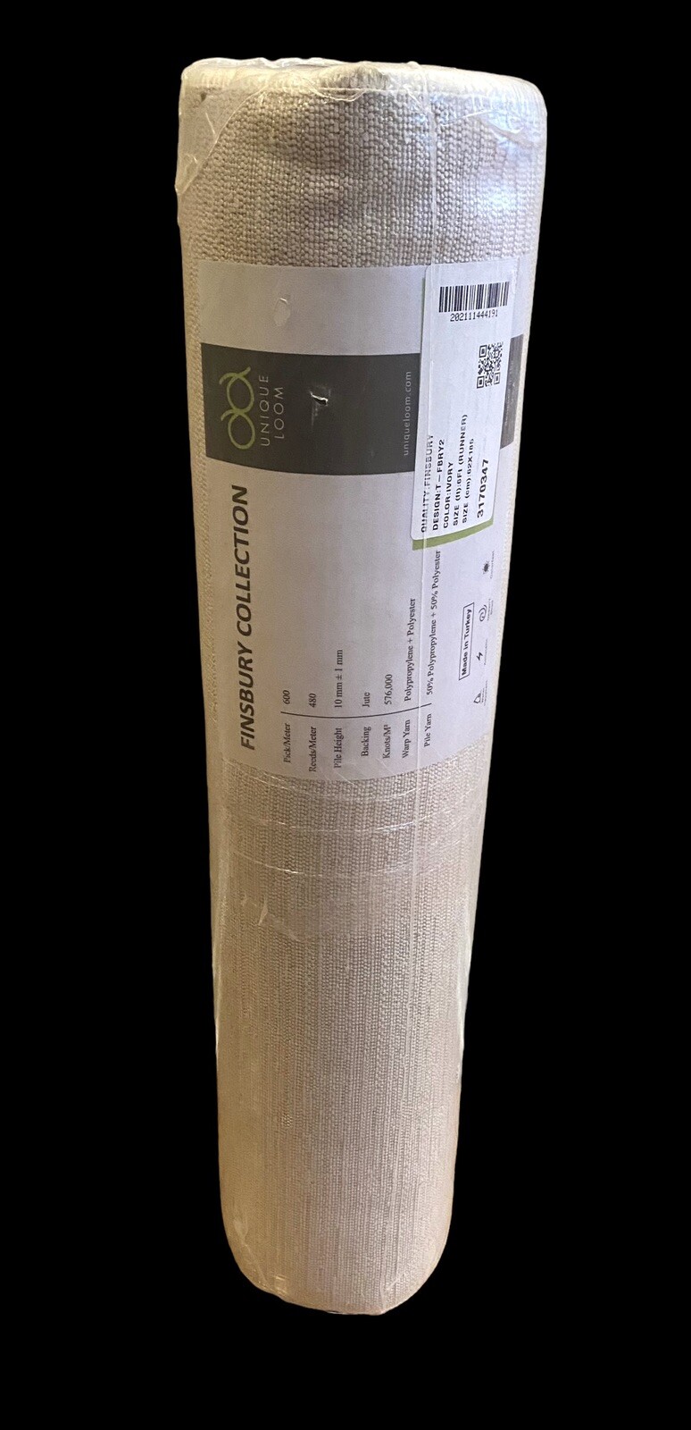 Unique Loom Finsbury Collection Ivory Color Floor Runner Area Rug 2' x 6' NEW