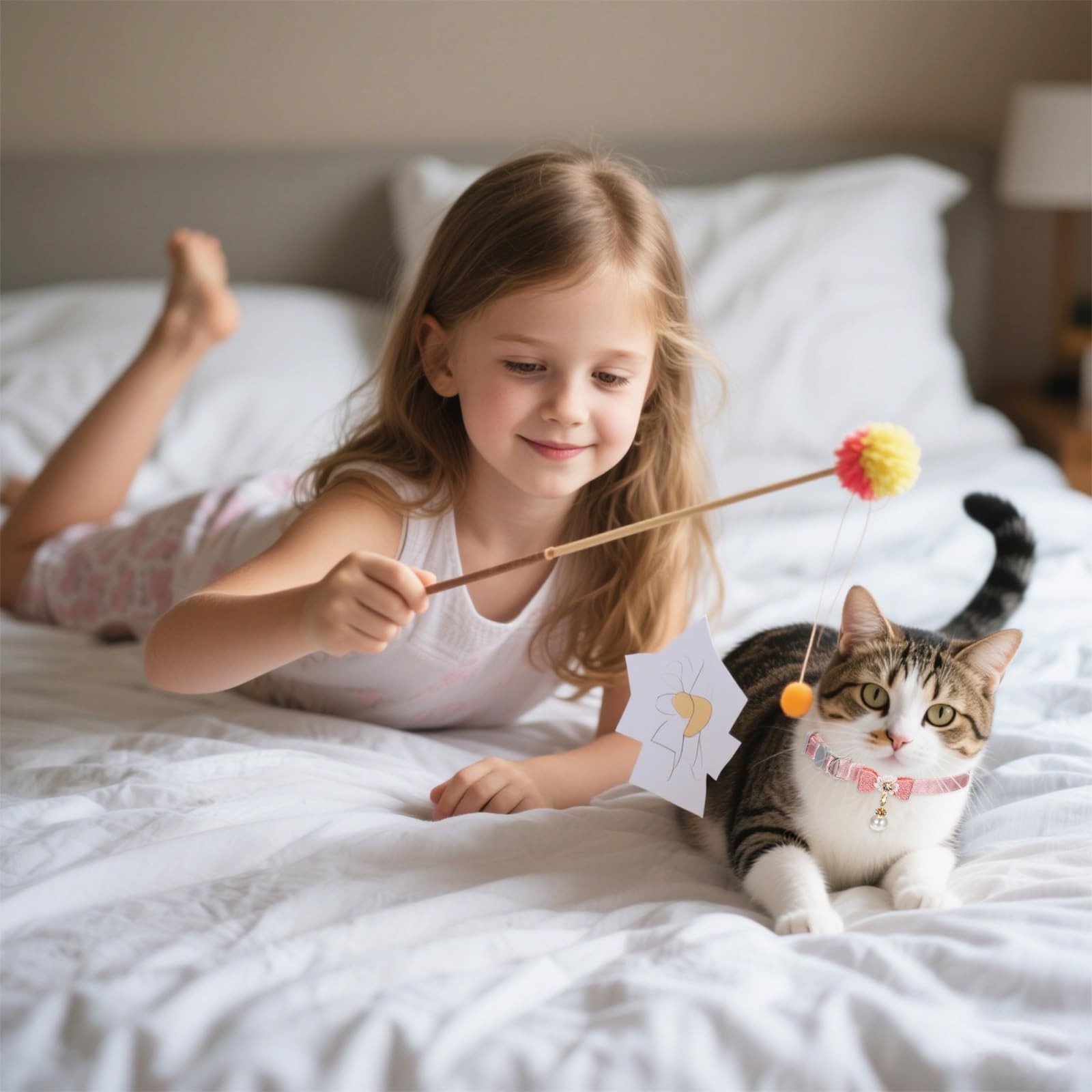 JJUNW 2Pack Adorable Cat Collar with Bow, Cute Kitten Collars for Girl Cats...