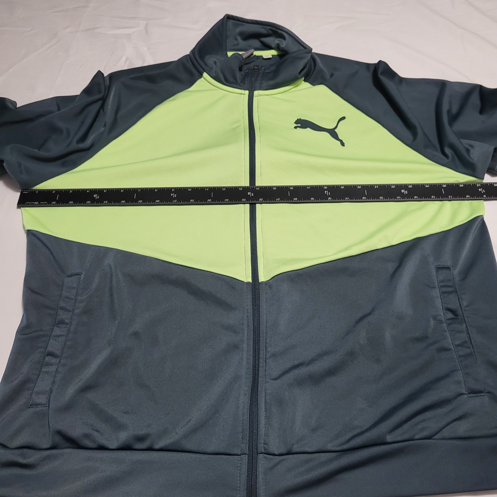 PUMA Colorblock Track Jacket Sweater Sport Retro Men's Full Zip Sz XXL