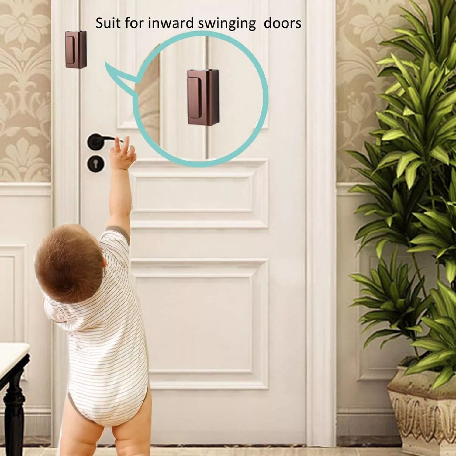 2-Pack Home Security Door Lock Door Reinforcement Lock,Childproof Safety