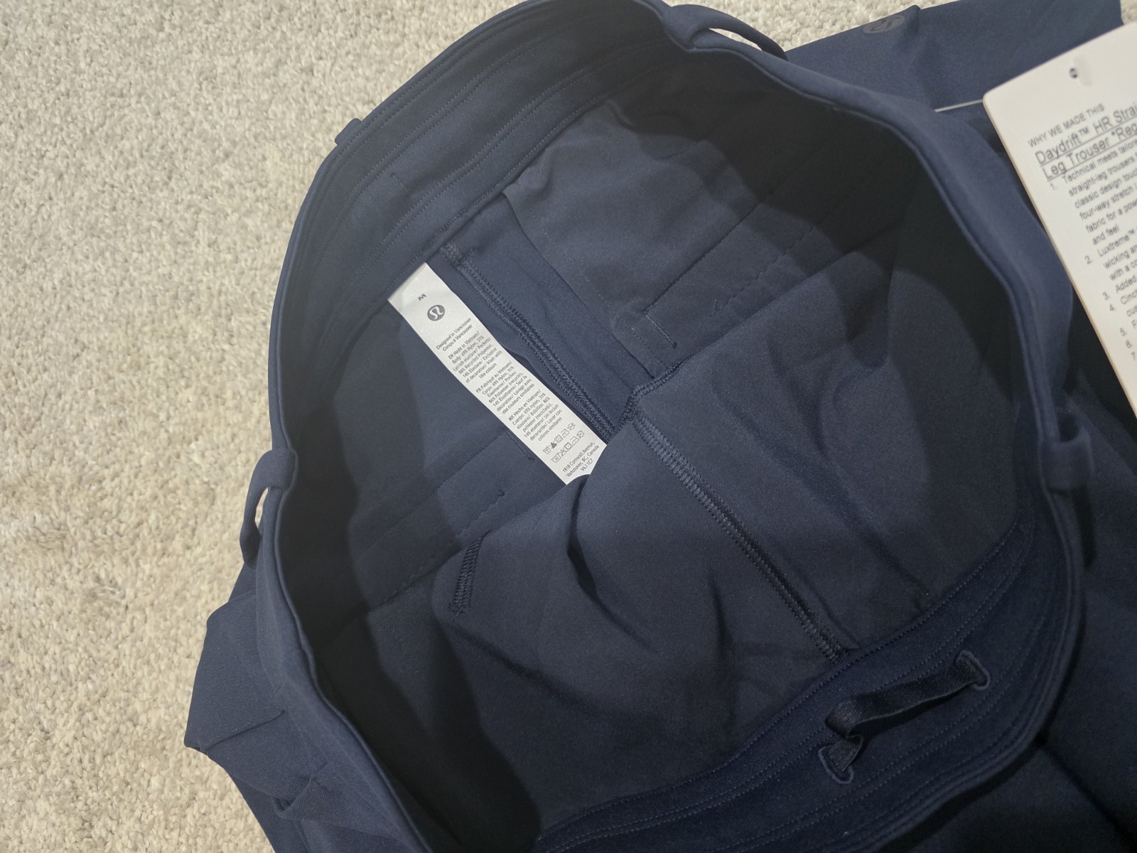 Lululemon Daydrift High-Rise Straight-Leg Trouser Regular Size M Trye Navy