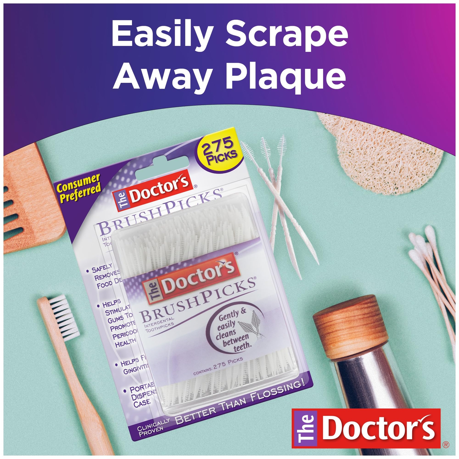 The Doctor's BrushPicks Interdental Toothpicks 275 Picks