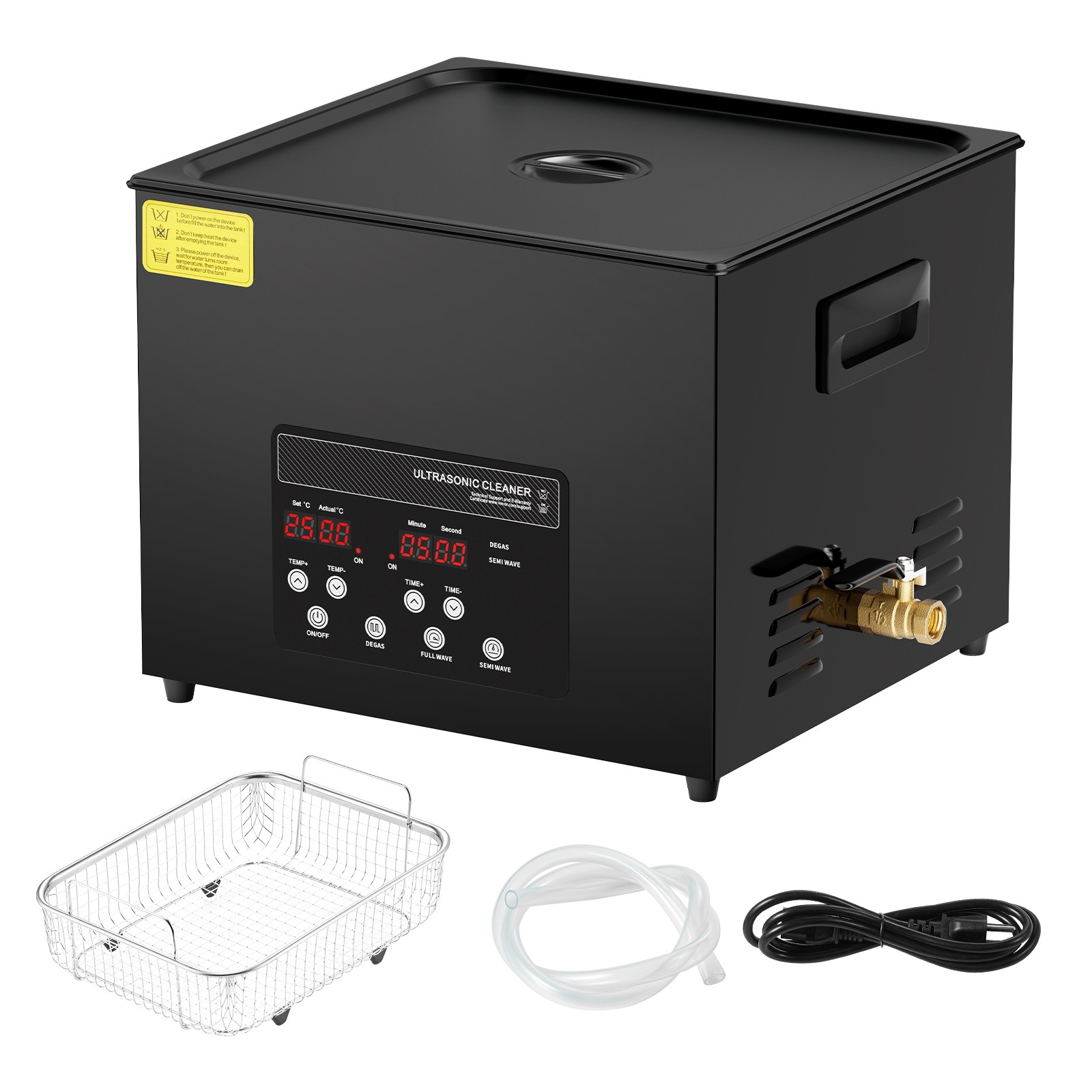 Uimoso 15L Ultrasonic Cleaner Cleaning Machine with Basket Heater and Timer 360W
