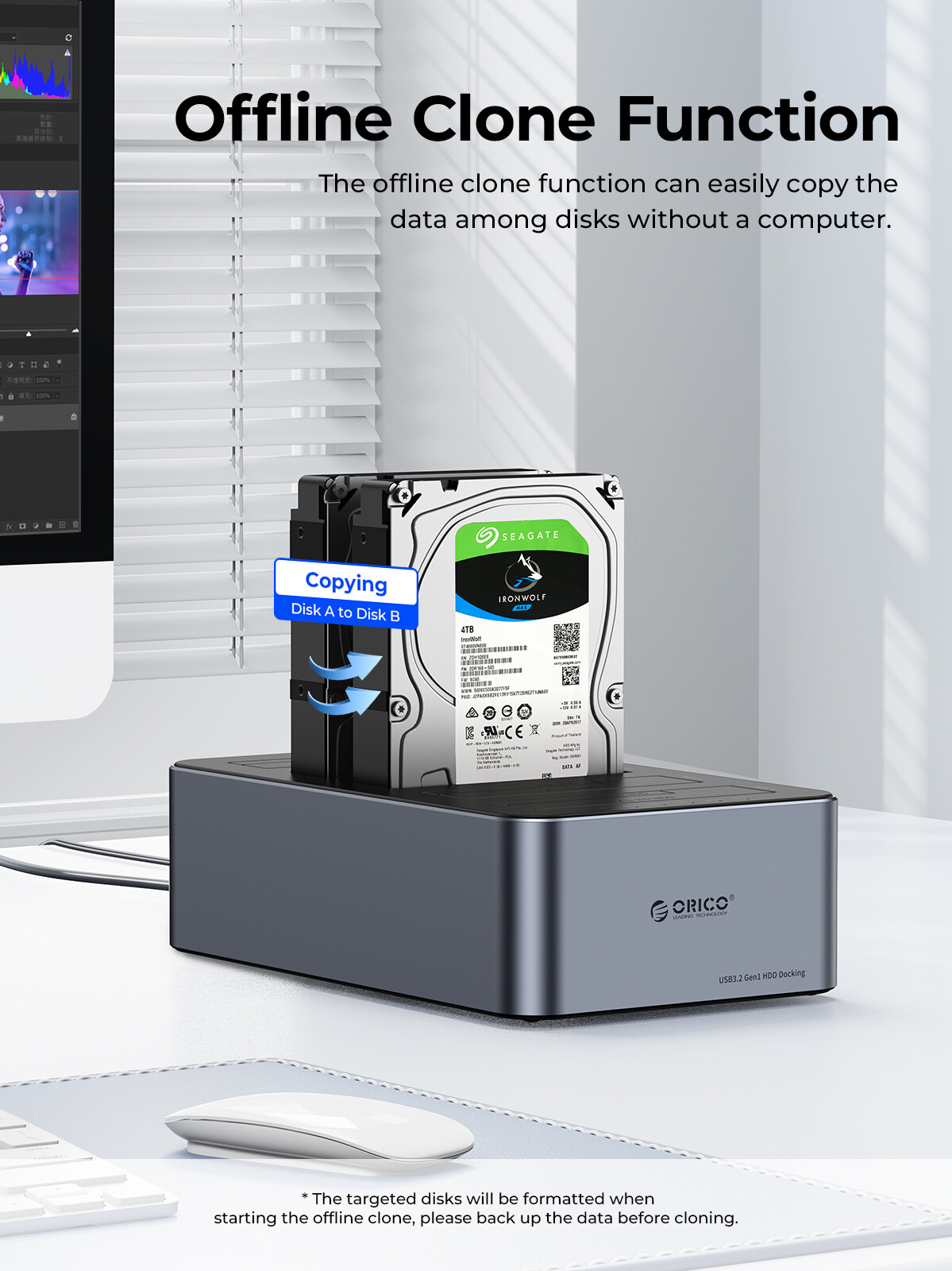 ORICO 4/5 Bay Hard Drive Station Type-C 3.1 Drive Enclosure for 2.5/3.5" HDD SSD