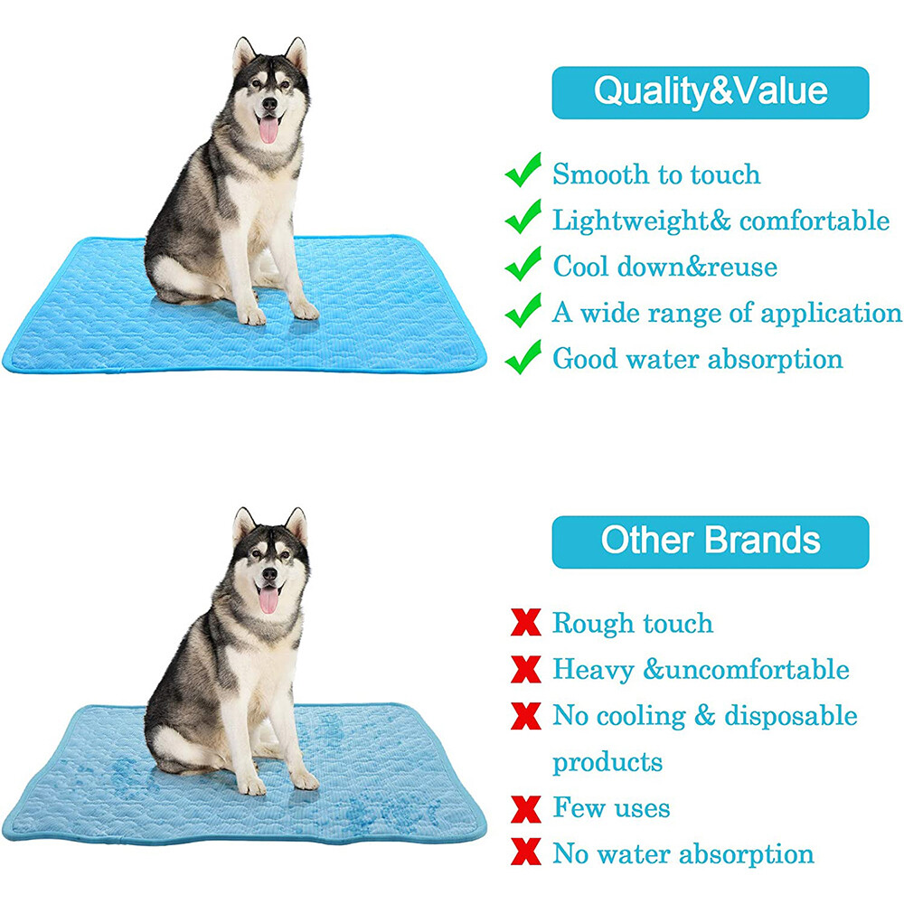 59"x39.3" Large Pet Cooling Mat Cool Summer Pad Cushion Dog Cat Puppy Blanket