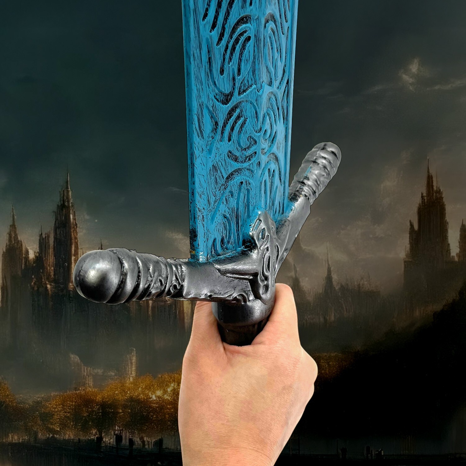 41 1/4" Elden Fantasy Ring Full Tang Foam Sword Similar to Moonlight Great Sword