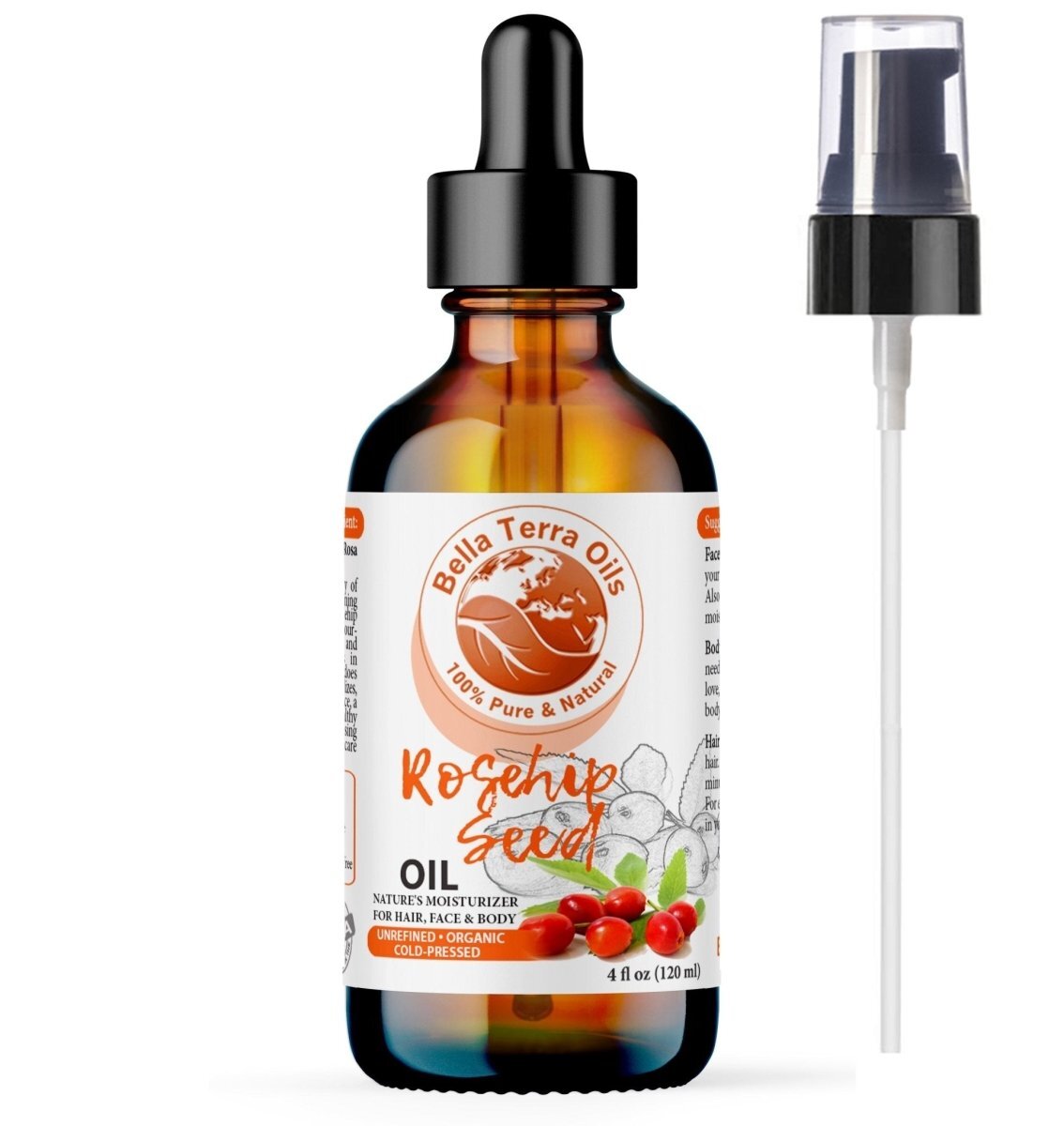 Rosehip Seed Oil: Cold-Pressed, Pure, Ideal for Skin Regeneration and Care