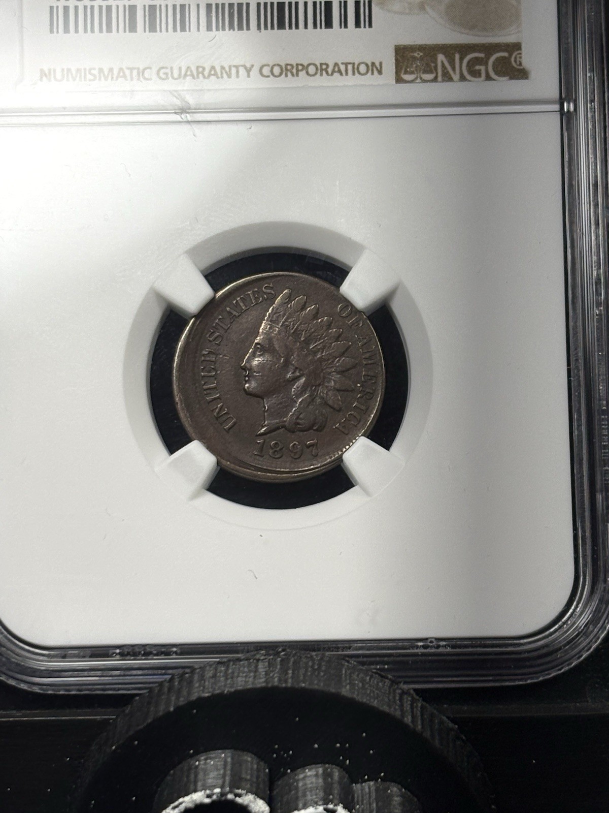 1897 Indian Head Cent VF Details 10% Off Center