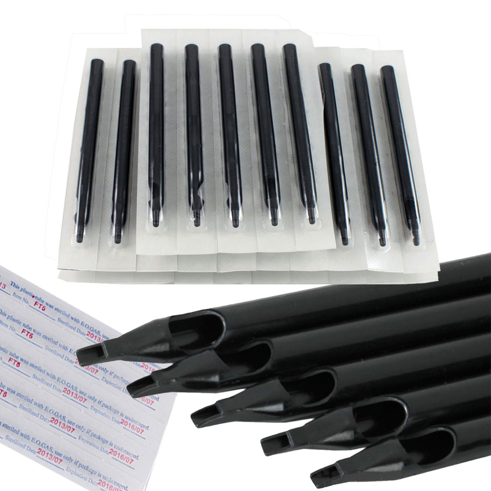 100 pcs Sterile Disposable Long Tattoo Nozzle Tip tube 3RT+5RT+7RT+9RT