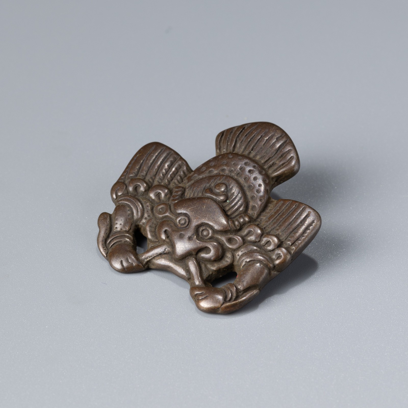 Antique Tibetan Bronze Redpoll Winged Garuda Amulet