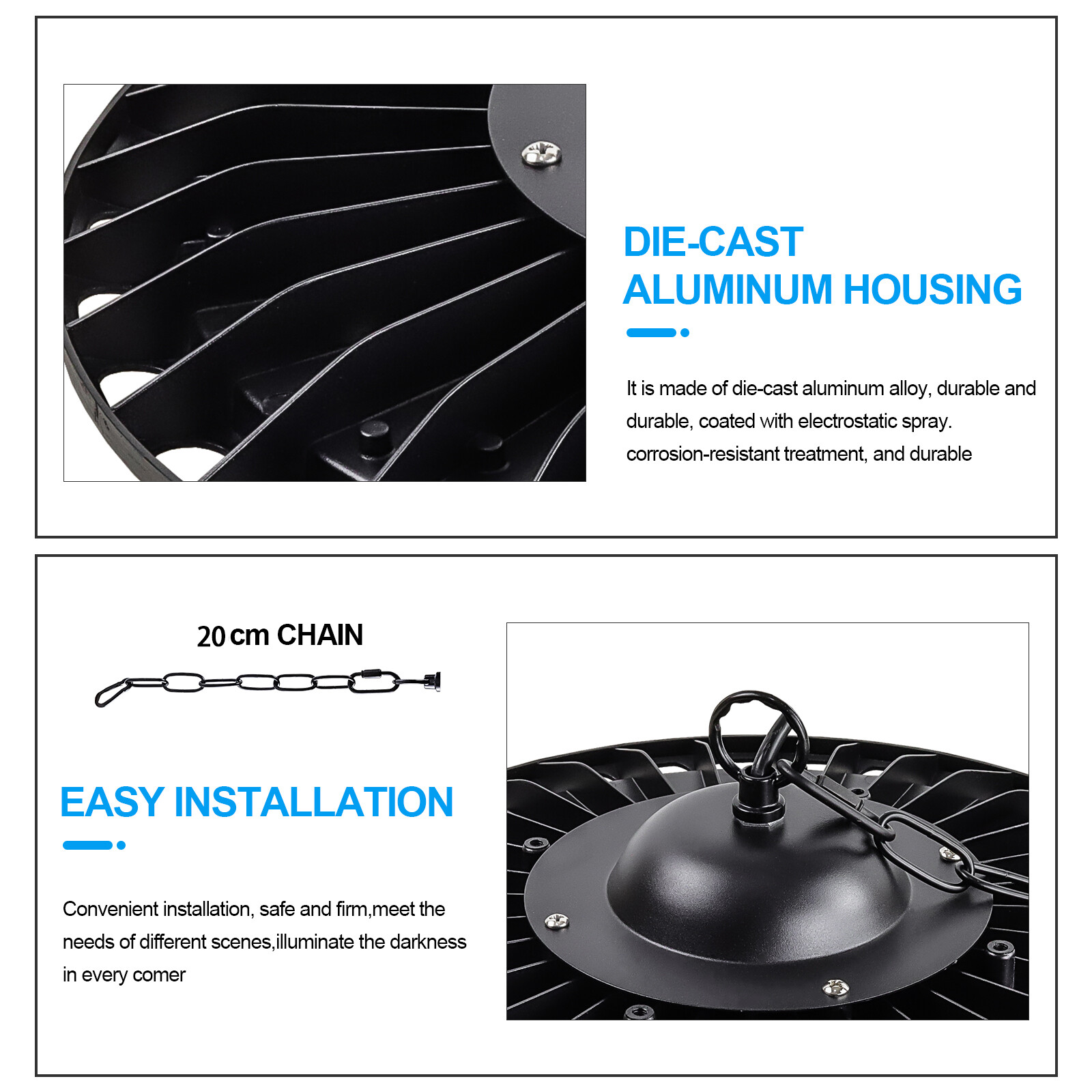 10 Pack 500W UFO LED High Bay Light Shop Industrial Commercial Factory Warehouse