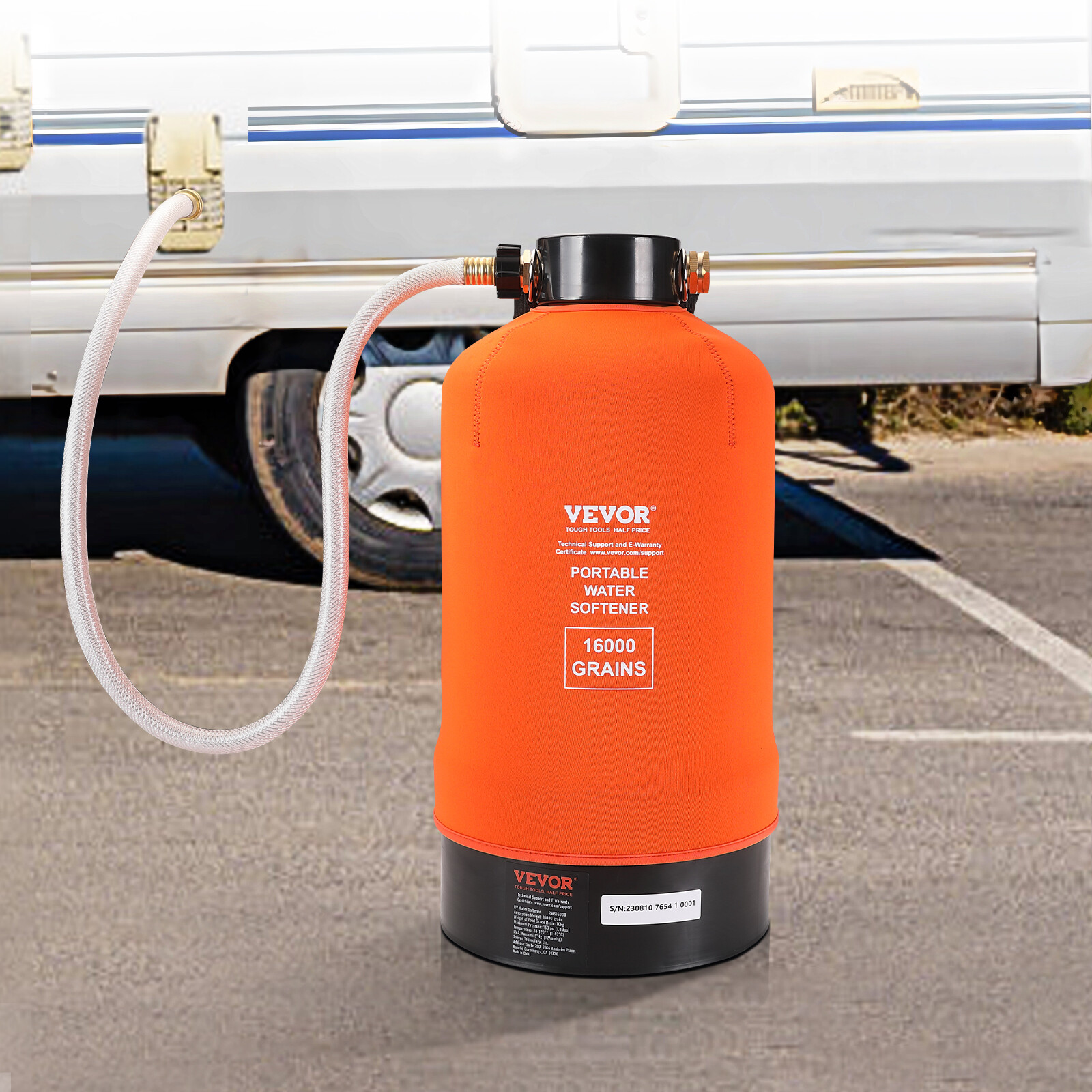 VEVOR Portable RV Water Softener 16,000 Grain Trailers RVs Boats Car Washing