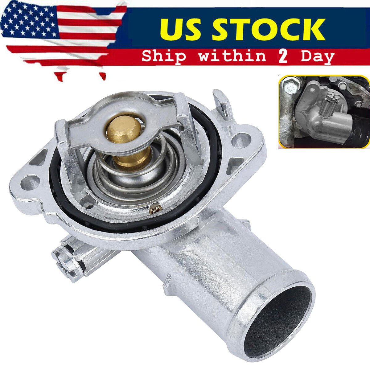 New Aluminium  Engine Coolant Thermostat For Dodge Grand Caravan 3.6L 2011 -2019