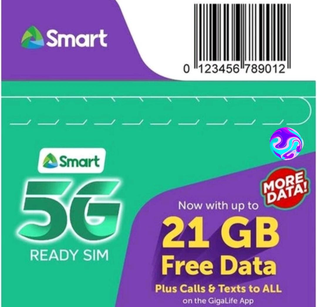 Smart Prepaid Sim Card Philippines Triple Cut 5G Ready Sim Get Up To 21 GB Data