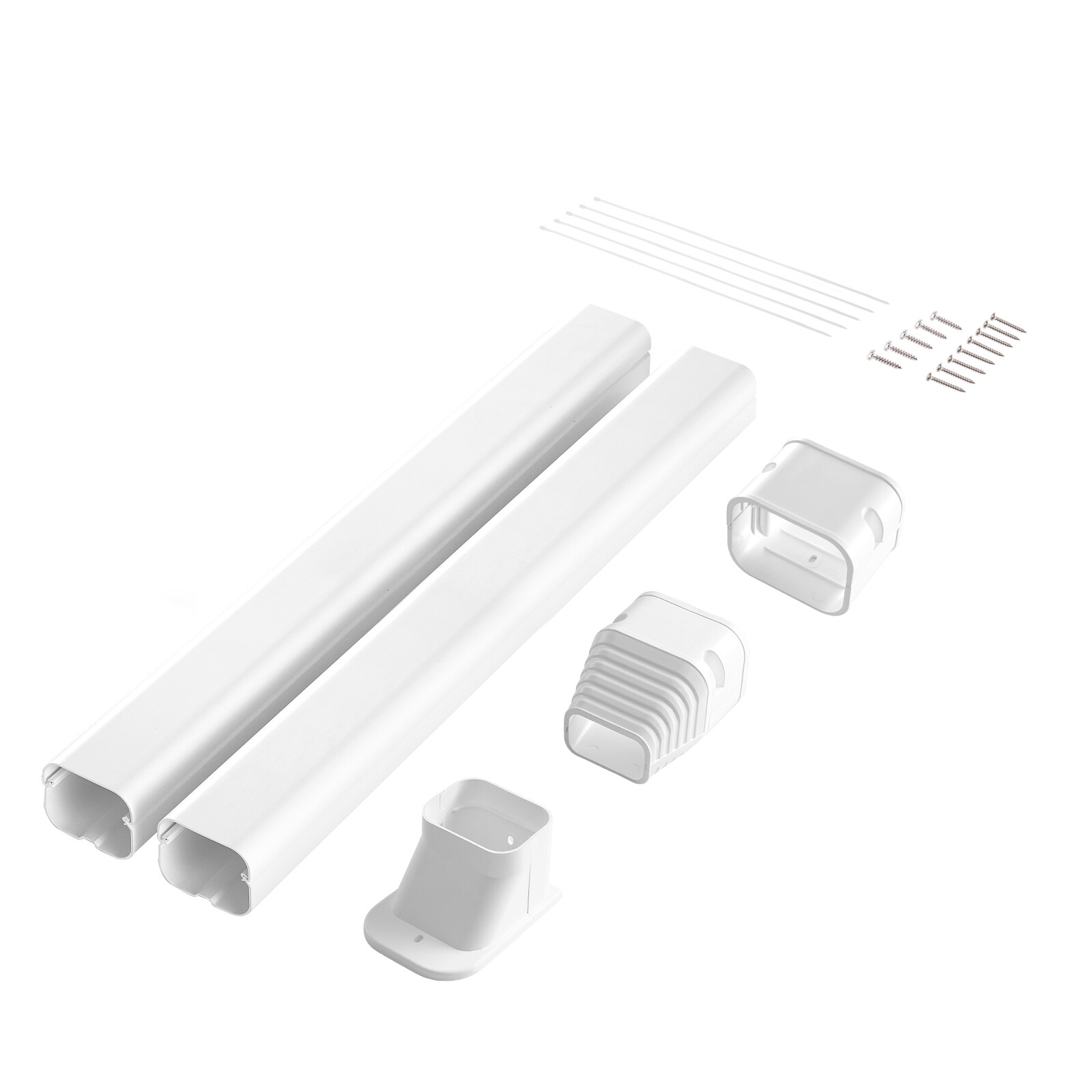 VEVOR 3" W 7.4 Ft Line Set Cover Kit for Mini Split Central Air Conditioner PVC