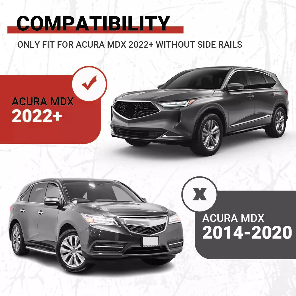 4PCS Cross Bar Roof Rack For 2022-2026 Acura MDX 165LBS Side Rails Cargo Carrier