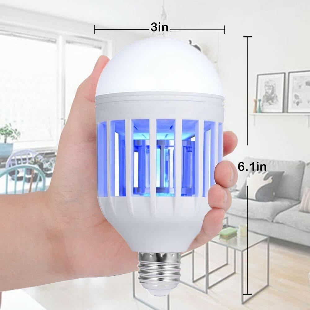 2 Pcs Bug Zapper Light Bulb Mosquito Insect Killer Lamp Indoor Outdoor Fly Trap
