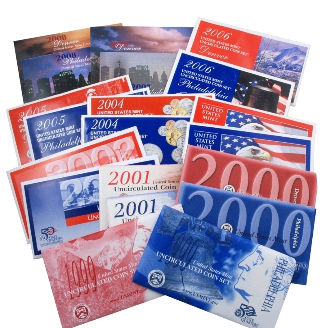 1999 - 2008 Mint Sets - Ten Sets-Complete-1999 through 2008 in OGP Lot 0333