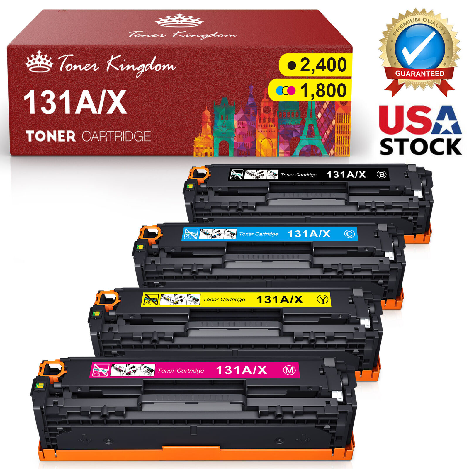 4PK CF210A Toner Cartridge For HP 131A LaserJet Pro 200 M251nw MFP M276nw M251n