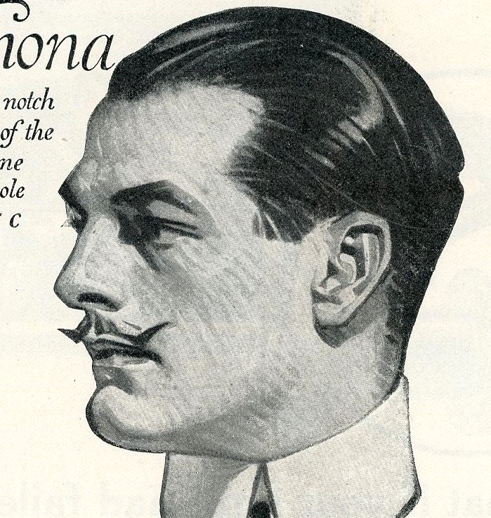 1914 Original Arrow Collar Ad. JC Leyendecker. Man With Waxed Mustache & Dot Tie