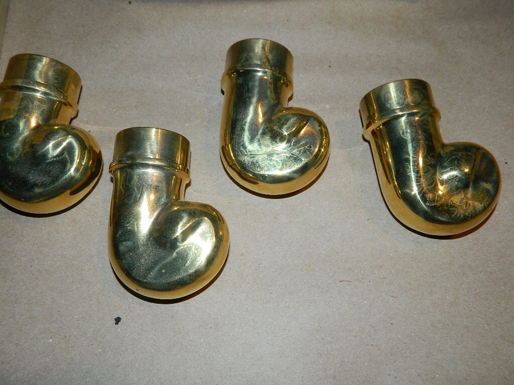 Bar Tavern Bracket Solid Brass Swing Leg Bracket Fits 1 1/2" Rail 915A NEW 4pcs